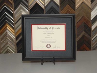 framed diploma